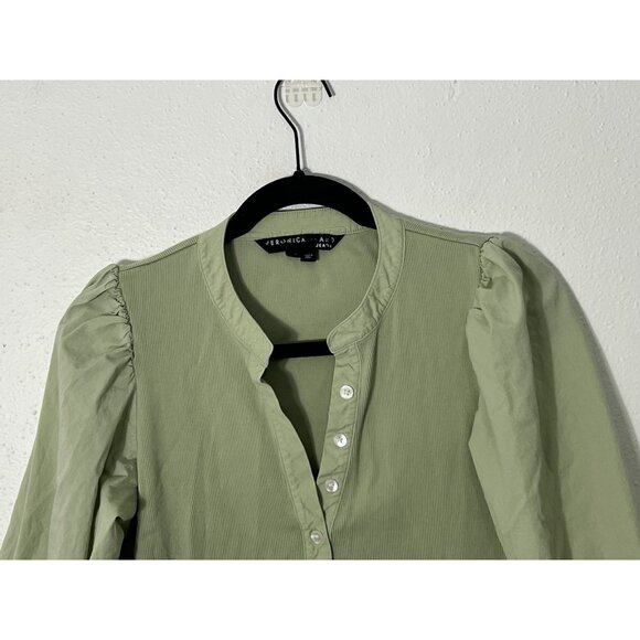 Veronica Beard Coralee Top Dusty Sage Green Size Medium - Picture 2 of 15